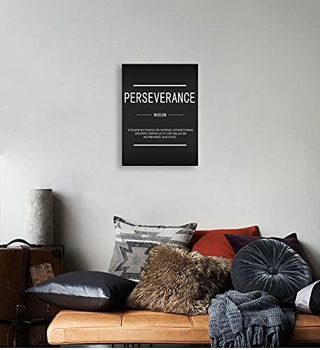 Motivational Poster Inspirational Canvas Wall Art Entrepreneur Quotations Painting Modern Perseverance Inspirational Poster Printing Artwork Office Decoration Frame Ready to Hang[18" W x 24" H]
