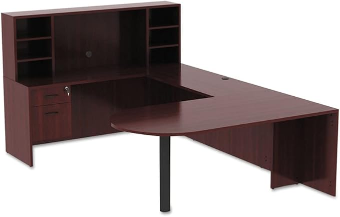 Alera Valencia Series 16 by 22 by 22-Inch 3/4 Box and File Pedestal, Mahogany