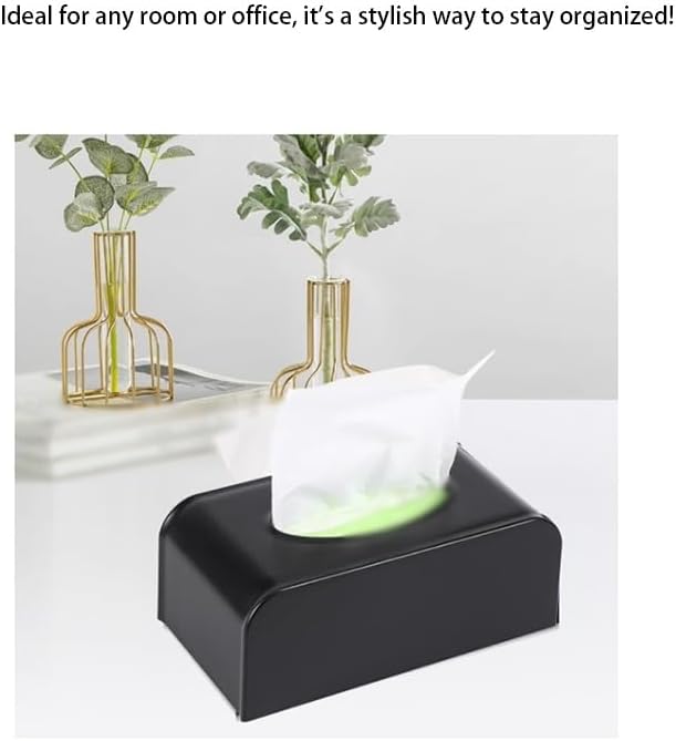Stylish Tissue Box Durable Tissue Box Exquisite Napkin Holder and Waterproof Tissue Box Square Tissue Box Holder for Home Office Countertop Modern Tissue Box (Color : Silver) (Gold)