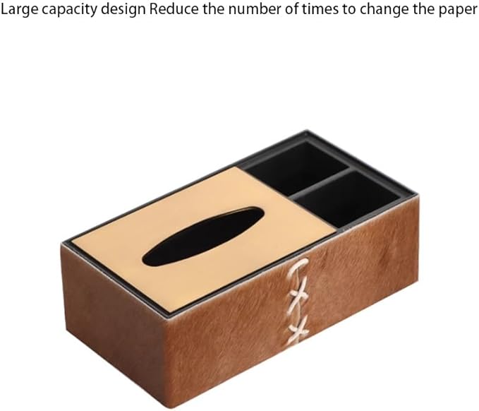 Stylish Tissue Box Toilet Paper Box Cover Rectangular Tissue Holder and Multifunctional Tissue Box for Bathroom Dressers Office Home Decor Modern Tissue Box (Color : White, Size : C) (White B)