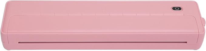 ZJchao Portable A4 Thermal Printer Inkless Mobile Printer for Home and Office (Pink)