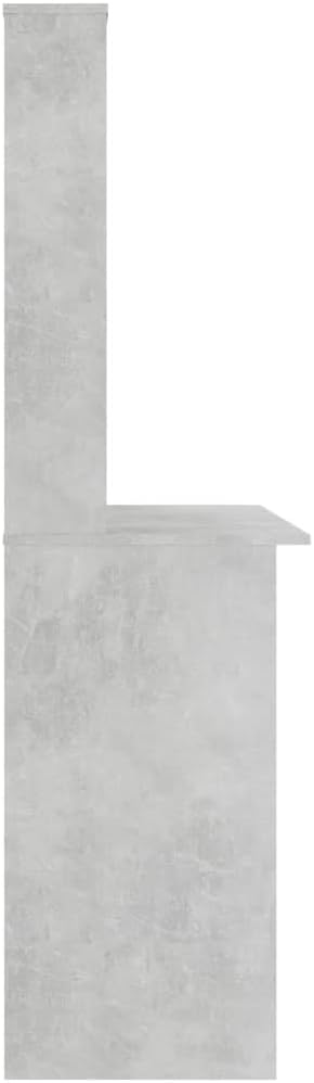 43.3" Computer Desk, Computer Workstation with Bookshelf, Study Writing Home Office Desk, Modern Chipboard Multipurpose Desk Easy Assemble, 43.3 x 17.7 x 61.8 inch