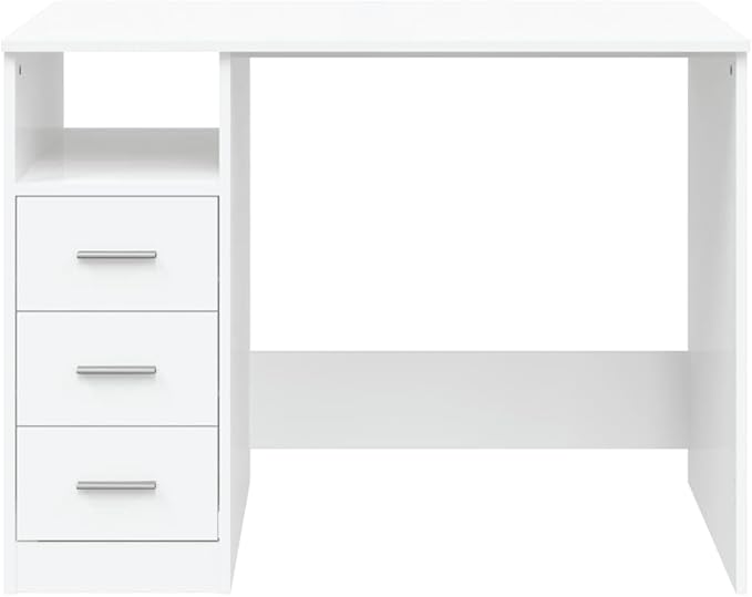 vidaXL Desk White Engineered Wood 40.2 in x 19.7 in x 29.9 in Desk