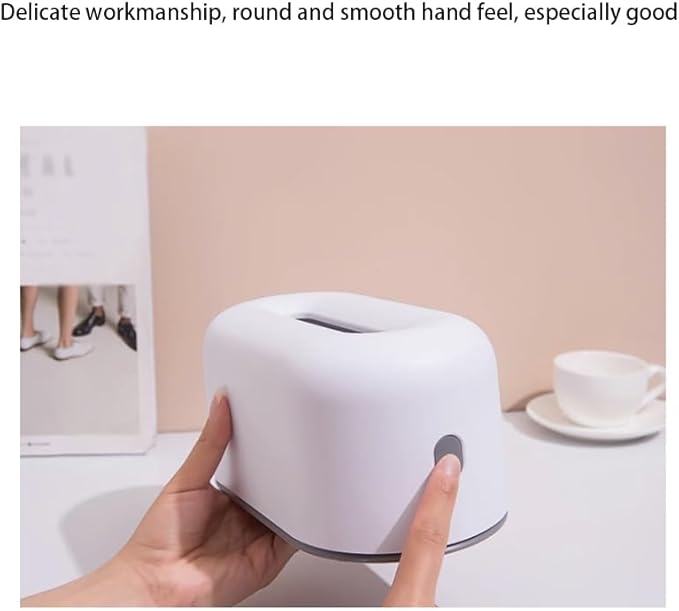 Stylish Tissue Box Stylish Napkin Organizer Household Tissue Box and Facial Tissue Holder for Car Office Desk Home Décor Bathroom Home Bar Modern Tissue Box (Color : White) (White)