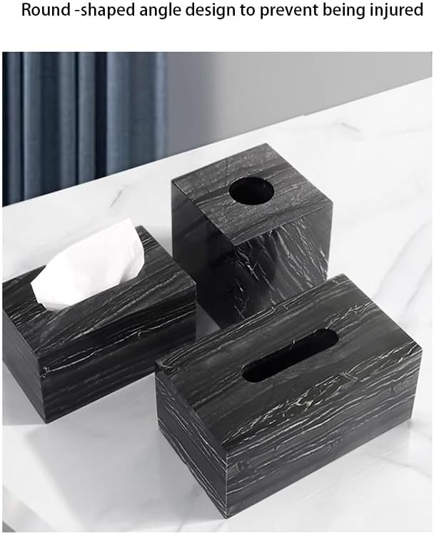 Stylish Tissue Box Rectangular Tissue Box Cover Plastics Tissue Box lid Reusable Tissue Box for Bathroom Bedroom Dressers Desk Offices Home Modern Tissue Box (Color : Green, Size : Multi-Colored