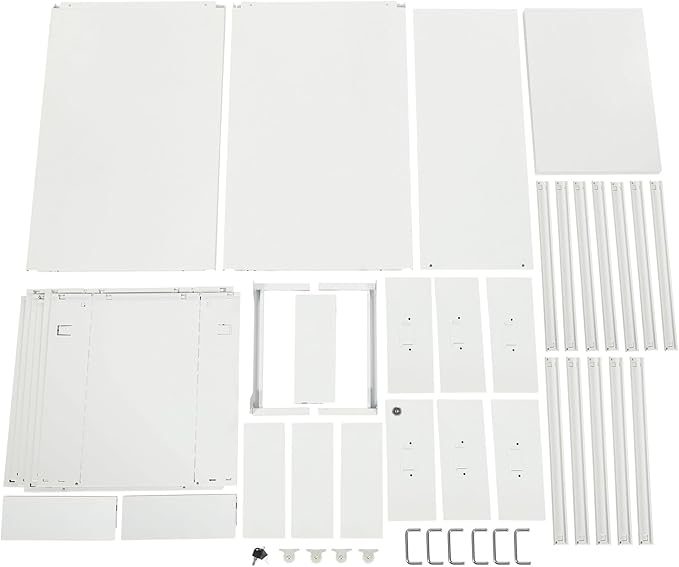 6 Tiers Metal File Cabinet with 6 Drawers Vertical Filing Cabinet with Lock & Wheels Freestanding Locking Storage Cabinet for Home Office, 11 * 16 * 27in (White)