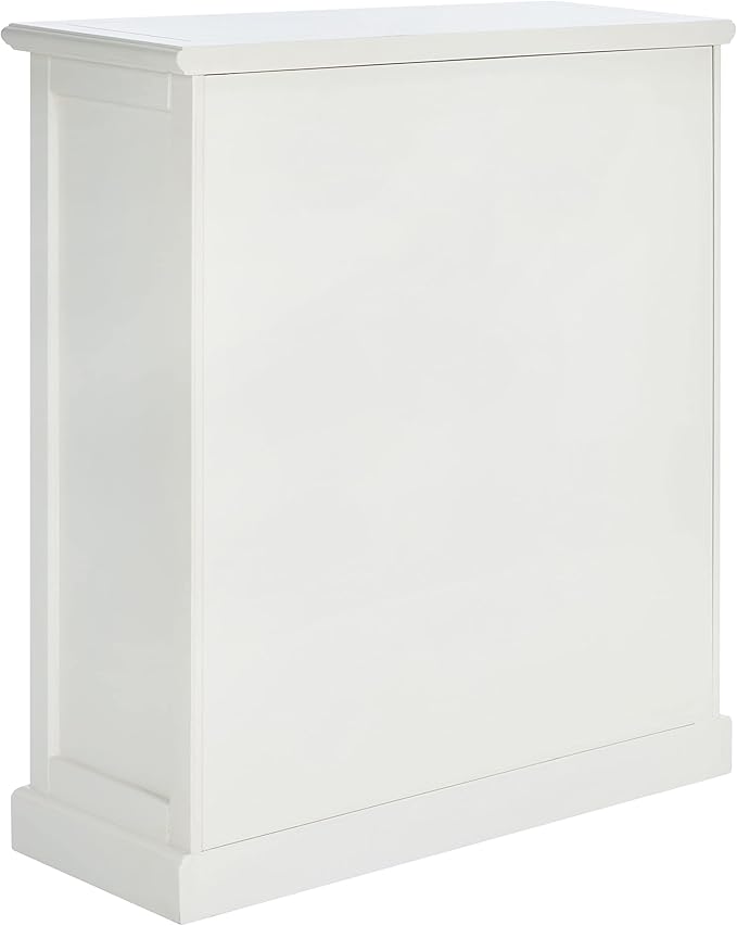 SAFAVIEH Home Collection – Maralah 5-Shelf Solid Wood Bookcase, White, 25" Wide Storage Display Shelf, Fully Assembled (AMH6634B)