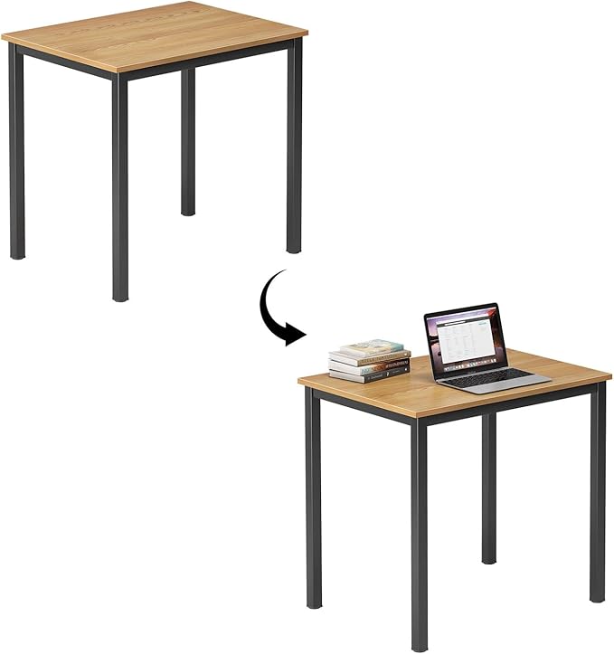 DlandHome Small Computer Desk for Home Office Table Writing Table for Small Spaces Study Table Laptop Desk 31.5x23.6 Inch