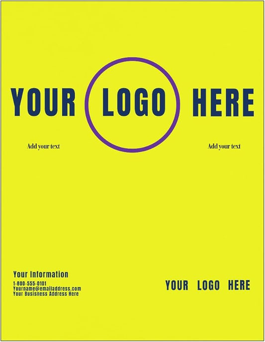 LUXPaper Custom Printed 8.5" x 11" Paper | Customizable Letterhead | Personalized Logo & Text | Letter Size | Citrus Yellow | 80lb. Text | 200 Qty
