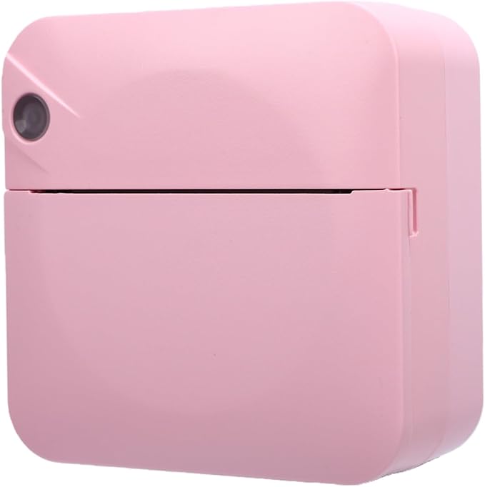 Zerodis Printers Thermal Printer with Smart OCR Recognition 1200mAh Inkless Clear Printing Multifunction Compact Pocket Label Maker for Office School Travel Mini Printer Portable Mini (Pink)