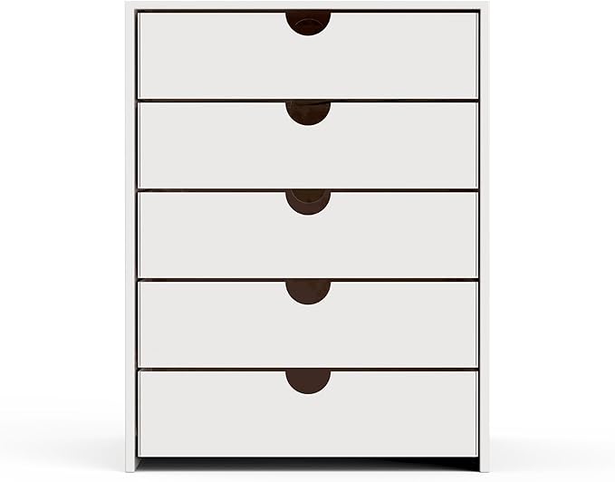 Modern Steel 5-Drawer File Cabinet For Desk, Document Storage Box, Office Desktop Filing Organizer, Drawer Organizer, desk caddy (White)