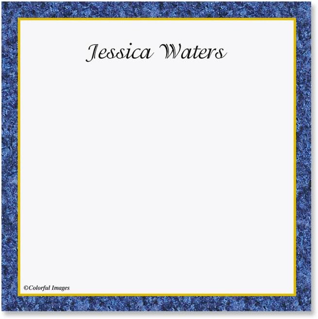Current Granite & Gold Personalized Notepad Sets - Set of 4, 100-sheet Pads, Add Your Name, Largest pad 4-1/4" x 6-3/4", Personalized Stationery, Graduation Gift