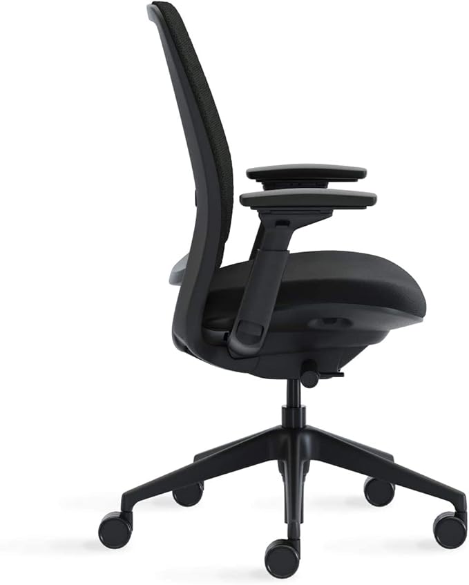 Steelcase Series 2 Office Chair, Black Frame and 3D Microknit Back, Cogent Fabric (Malt)
