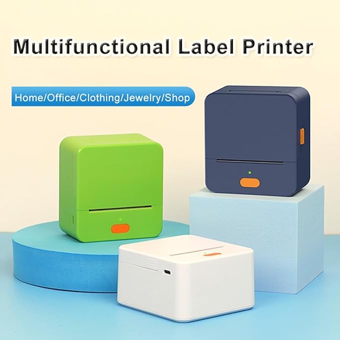 Label Maker Machine with Tape P1 2 Inch Thermal Portable Bluetooth Shipping Label Printer Sticker Maker Labeling Machine Home Office School Business Use Rechargeable Battery Included Green