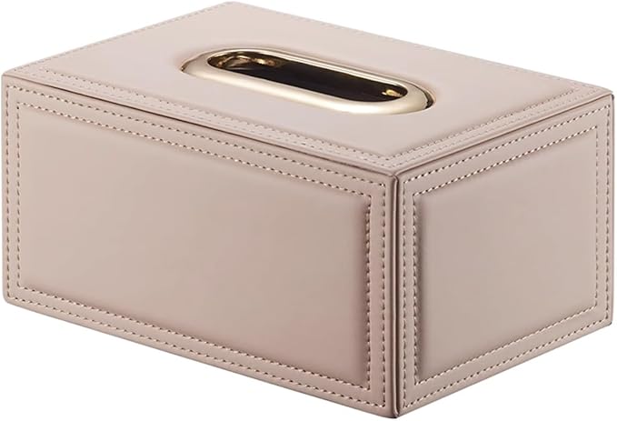 Stylish Tissue Box Home Use Tissue Box Holder and Modern Leather Tissue Box for Bathroom Bedroom Vanity Night Stands Office Car Home Gift Modern Tissue Box (Color : White) (White)
