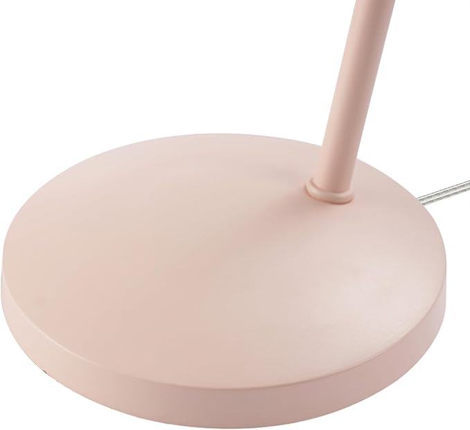 Globe Electric 52297 16" Desk Lamp, Matte Pink, Brass Pivot Joint, in-Line On/Off Switch, Reading Light, Dorm Room Essentials, Lamps for Living-Room, Office Supplies, Lights for Home