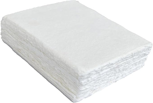 Handmade Cotton Paper with Deckle Edge Recycled Cotton Rag Mixed Media Card Stock for Watercolor, Writers, Invitations, Crafts (150gsm, 6x8 inch "A5", 50 Pack)