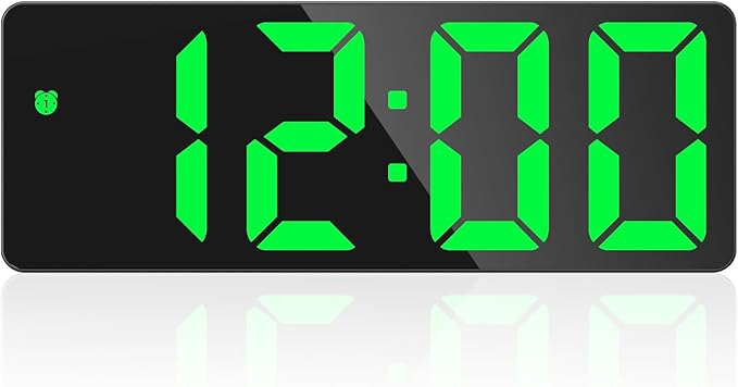 AMIR Digital Alarm Clock, Small Digital Clock with Large Display, 12/24H Format, Snooze Function, Battery & USB Powered, Dimmable Alarm Clocks for Bedrooms,Office,School