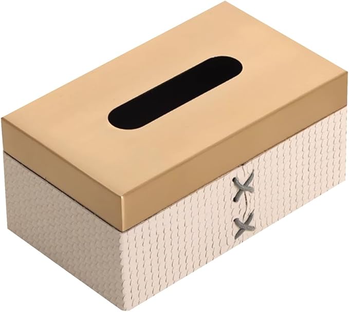 Stylish Tissue Box Toilet Paper Box Cover Rectangular Tissue Holder and Multifunctional Tissue Box for Bathroom Dressers Office Home Decor Modern Tissue Box (Color : White, Size : C) (White C)