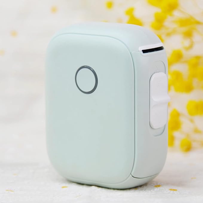 ele ELEOPTION Label Maker Machine with Tape Portable Bluetooth Label Maker Mini Sticker Printer Compatible with iOS Android for Home Office
