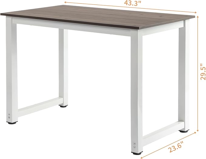 Desk Gray 110cm Office Desk Computer Table, Computer Gaming Table, Wooden Executive Desk Workstations for Home Office, Home Office Desks, Home Writing Desk for Bedroom 43.3" L x 23.6" W x 29.5" H