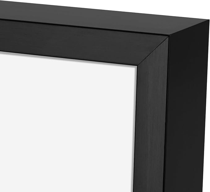 Golden State Art, Gallery Wall Frame Set of 6 - Black 9x12 Aluminum Photo Frames with Mat for 6x8 Pictures - 9 x 12 inch Metal Frame with Real Glass Cover - Elegant Home or Office Decor