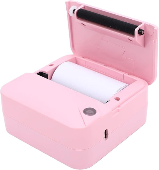 Haofy Portable Thermal Printer Bluetooth Inkless Mini Photo Printer Pocket Label Maker with APP OCR for Stickers Notes Planners for School Office Travel Home (Pink)