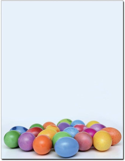 Colorful Easter Eggs Letterhead Laser & Inkjet Printer Paper (100 Sheets)