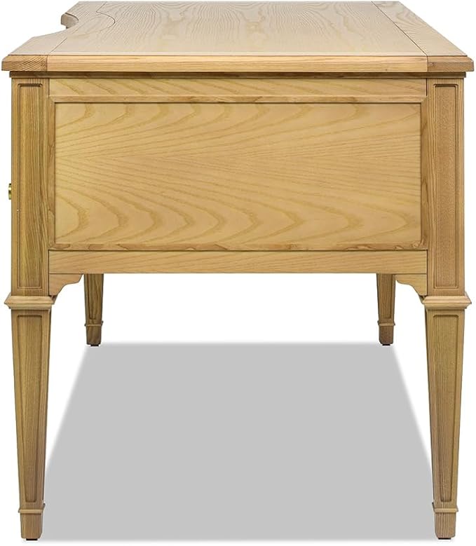 Jennifer Taylor Home JTH Luxe Dauphin Gold Accent 5-Drawer Executive Desk