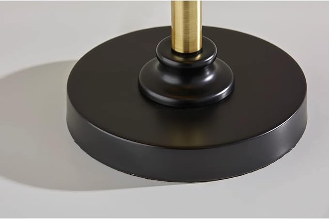 Adesso Floor Lamp with Black and Antique Brass Finishes – Bedroom, Home Office Lighting or Living Room Decor, 63.5” Tall