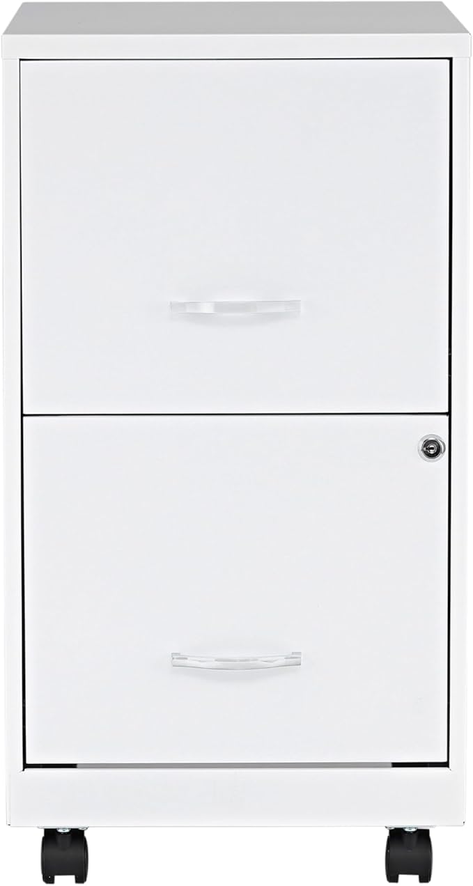 Lorell LYS SOHO File/File Mobile File Cabinet, White