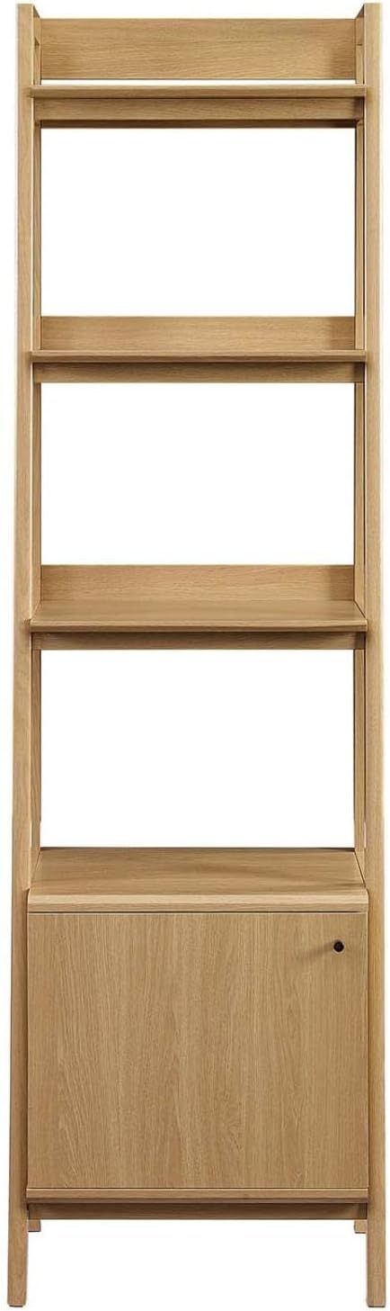 Modway 21" Bookshelf Display Case in Oak