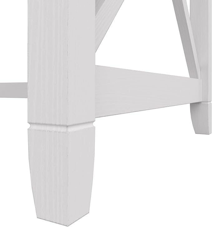 Bush Home Key West 60W Modern Farmhouse L Shaped Desk in Pure White Oak, 60-Inch Corner Computer Table for Home Office Workspace