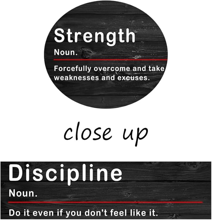 Inspirational Posters Discipline Consistency Noun Motivational Quotes Canvas Wall Art Inspirational Leadership Noun Picture Prints Artwork Modern Home Office Gym Wall Decor Framed [36" W X 16" H]