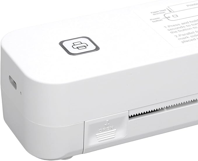 Portable Thermal Printer Inkless 203dpi Wireless Printer, Compact Size with HD Print Technology for iOS, Wins, OS X, Suitable for 8.5inx11in A4 A5 Letterhead, Small Office,