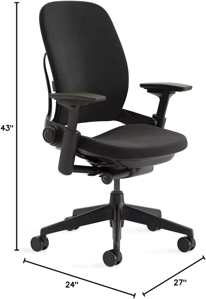 Steelcase Leap Office Chair, Carpet, Cogent/Black