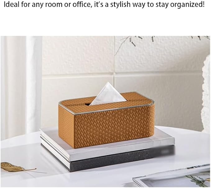 Stylish Tissue Box High-Grade Tissue Box Creativity Tissue Box and Bathroom Facial Napkin Box for Bedroom Vanity Offices Home Gift Decor Modern Tissue Box (Color : White, Size : Small) (White Large)