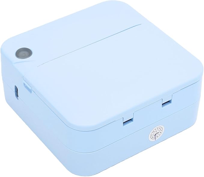 Zerodis Printers Thermal Printer with Smart OCR Recognition 1200mAh Inkless Clear Printing Multifunction Compact Pocket Label Maker for Office School Travel Mini Printer Portable Mini (Blue)