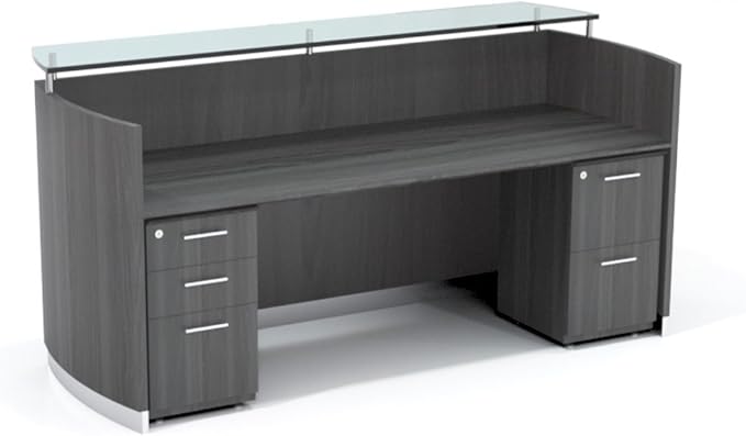 Mayline Medina Series Reception Station with 1 Box/Box/File and 1 File/File Pedestal,