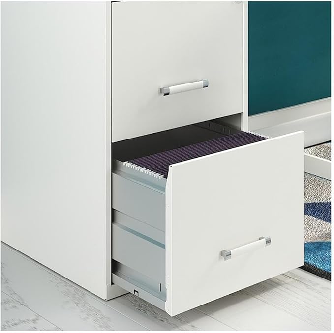 Hirsh Industries Space Solutions 18" D 2Drawer Mobile Metal Vertical File Cabinet Yellow/Goldfinch