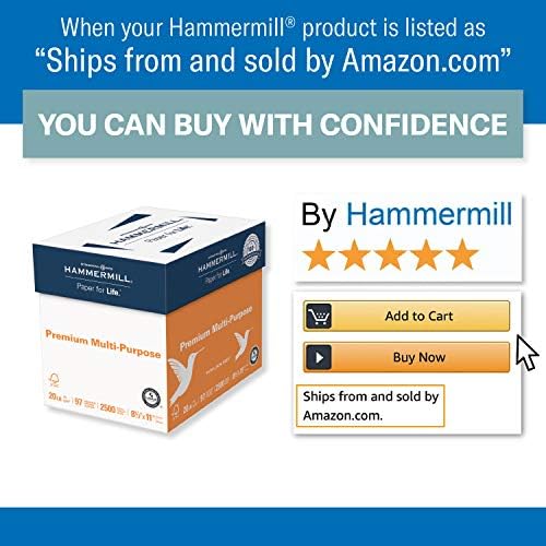 Hammermill Printer Paper, Premium Multipurpose Paper 20 lb, 8.5 x 11-1 Pallet (200,000 Sheets) - 92 Bright, Made in the USA, 105910P