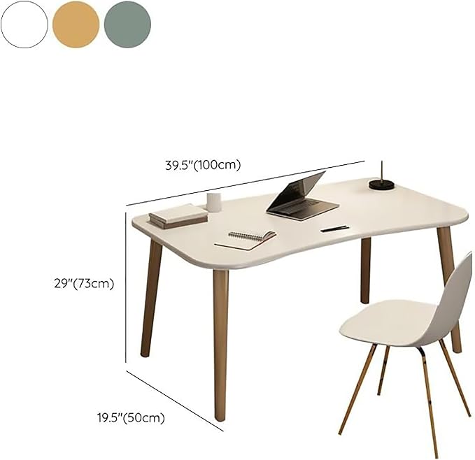 Computer Home Office Desk with Drawers, Multipurpose Wood Table Computer Workstation Study Writing Table Modern Simple Zero Assembly Without Chair(39.5" L x 19.5" W x 29" H, Natural)