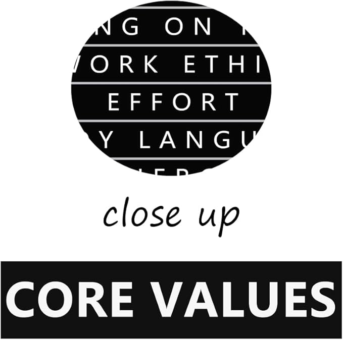 Core Values Motivational Canvas Wall Art 3 Pieces Poster Inspirational Ten Things That Require Zero Talent Canvas Artwork Picture Print Framed for Home Office Living Room Gym Wall Decor [72''Wx 36''H]