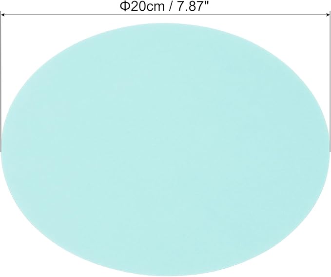 PATIKIL 7.9-inch Round Cardboard Paper, 20 Pcs 200GSM Blank Disc Circles Slices Cutouts Paper for Party Decorations DIY Craft Arts Drawing Painting Writing, Light Blue