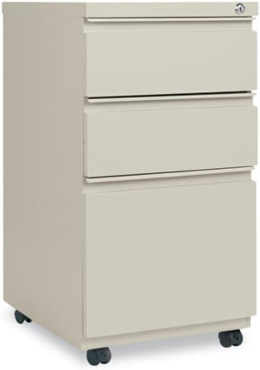 Alera Mobile Pedestal 3 Drawer Vertical Filing Cabinet with Casters and Full-Length Pull