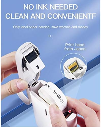 Multifunction Thermal Label Printer Mini Portable Pocket Thermal Printer for Mobile Phone Home Use Office(Black)