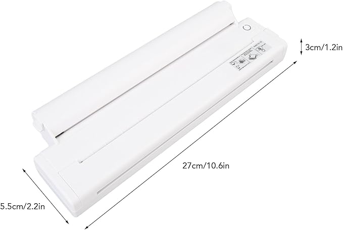 Yoidesu Inkless Portable Printer for Travel,Printers for Home Use,Wireless Thermal Printer with Bluetooth,Printable Paper Width 210 218mm Wide,Compatible with Android for Home Office (White)