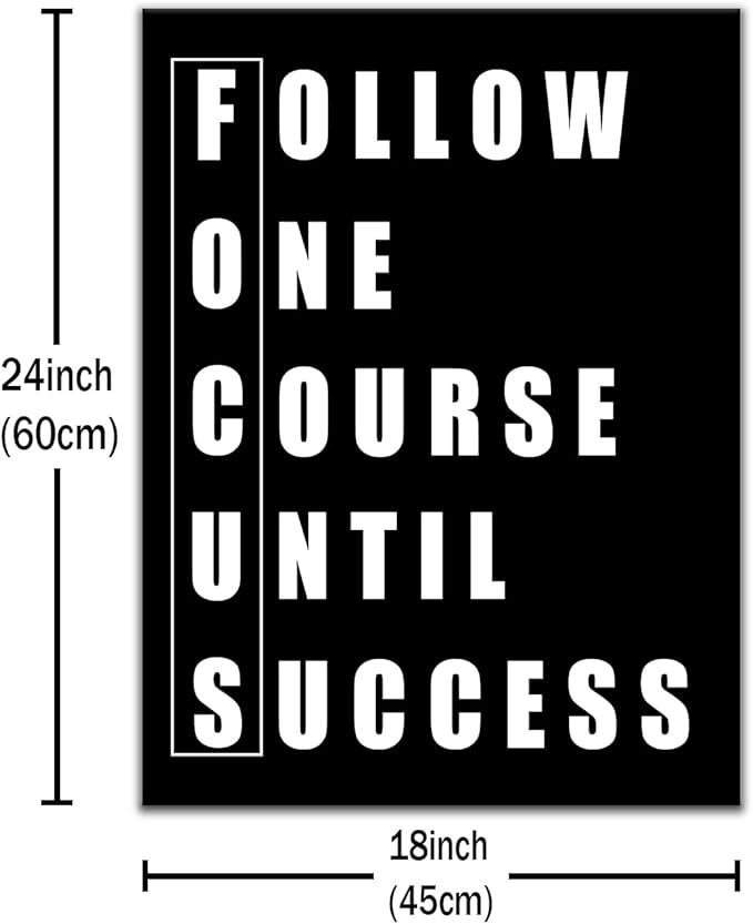 Inspirational Canvas Wall Art Motivational Poster Print for Home Positive Quotes Wall Decor Modern Inspiring Picture Painting Artwork for Bedroom Gym Office Stretched and Framed [18''W x 24''H]