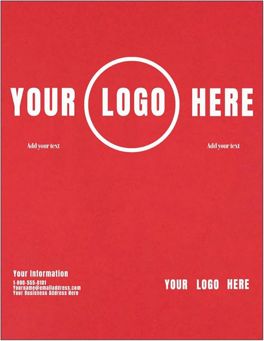 LUXPaper Custom Printed 8.5" x 11" Paper | Customizable Letterhead | Personalized Logo & Text | Letter Size | Ruby Red | 80lb. Text | 100 Qty