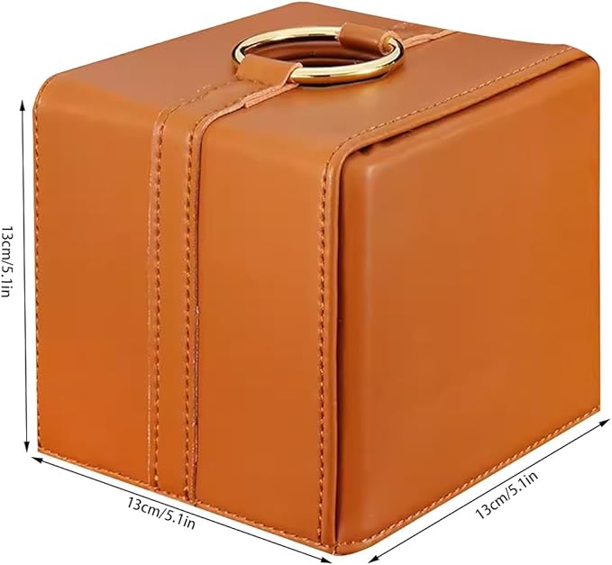 Stylish Tissue Box Durable Leather Tissue Box and Pu Tissue Box Holder Can be Used for Bathroom Dressing Table Bedside Table Office Desk Modern Tissue Box (Color : White) (Graya)